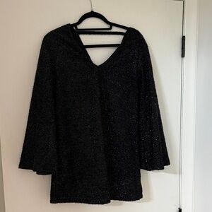 NWT ASOS petite Black Glitter Knit dress
